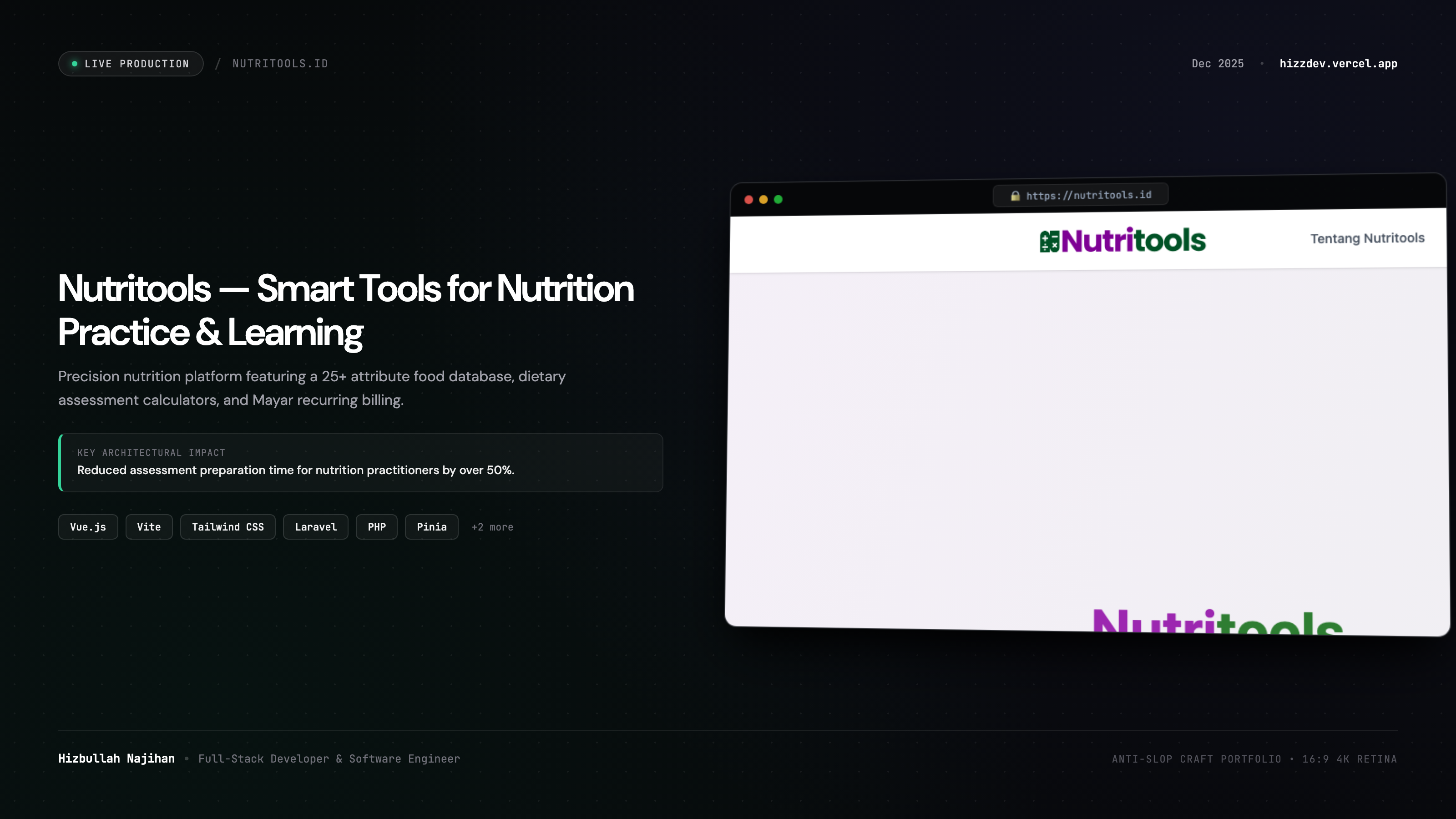 Nutritools — Smart Tools for Nutrition Practice & Learning